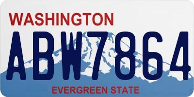 WA license plate ABW7864