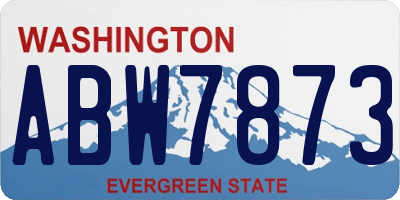 WA license plate ABW7873