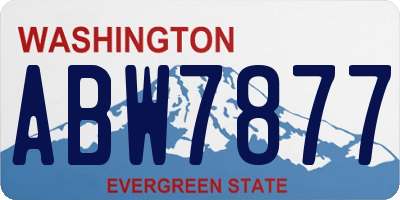 WA license plate ABW7877
