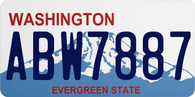 WA license plate ABW7887