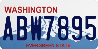 WA license plate ABW7895