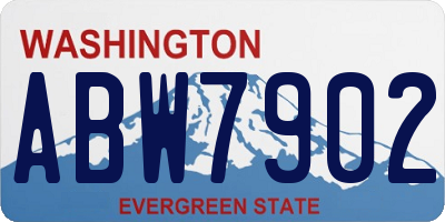 WA license plate ABW7902