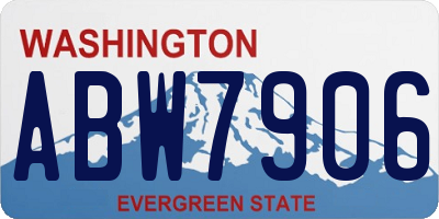 WA license plate ABW7906