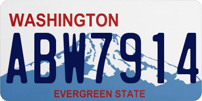 WA license plate ABW7914
