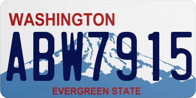 WA license plate ABW7915