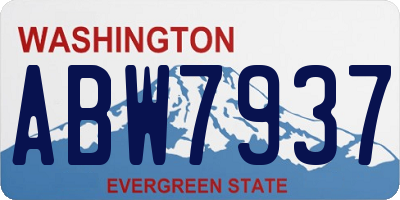 WA license plate ABW7937
