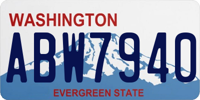 WA license plate ABW7940