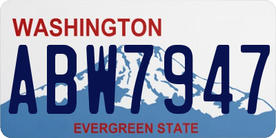 WA license plate ABW7947