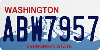 WA license plate ABW7957