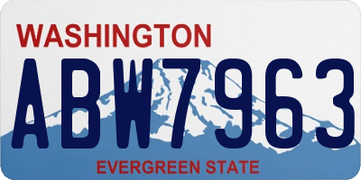 WA license plate ABW7963