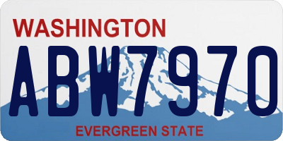 WA license plate ABW7970