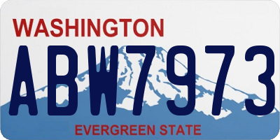 WA license plate ABW7973