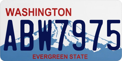 WA license plate ABW7975