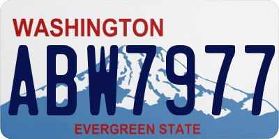 WA license plate ABW7977
