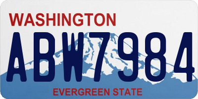WA license plate ABW7984