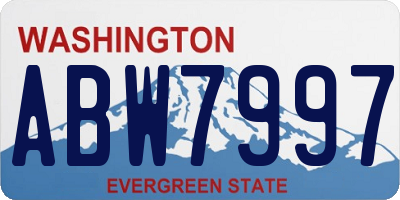 WA license plate ABW7997