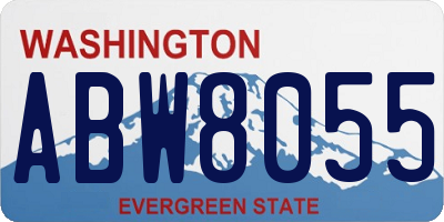 WA license plate ABW8055