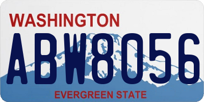 WA license plate ABW8056