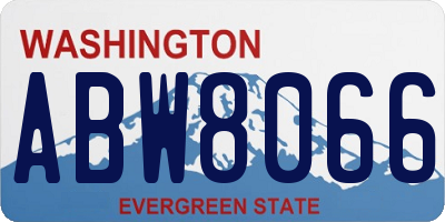 WA license plate ABW8066