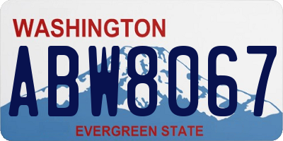 WA license plate ABW8067