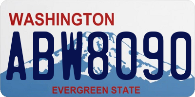WA license plate ABW8090