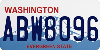 WA license plate ABW8096