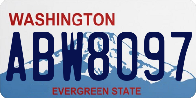 WA license plate ABW8097
