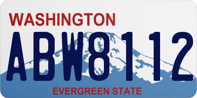 WA license plate ABW8112