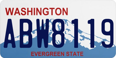 WA license plate ABW8119