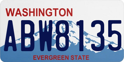 WA license plate ABW8135