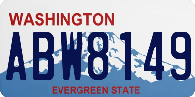 WA license plate ABW8149