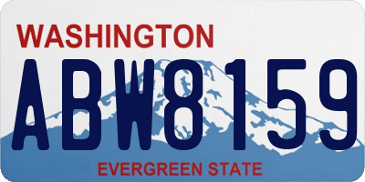 WA license plate ABW8159
