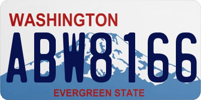 WA license plate ABW8166