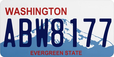 WA license plate ABW8177