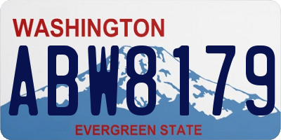 WA license plate ABW8179