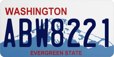 WA license plate ABW8221