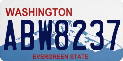WA license plate ABW8237