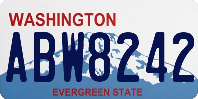 WA license plate ABW8242