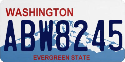 WA license plate ABW8245