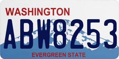 WA license plate ABW8253