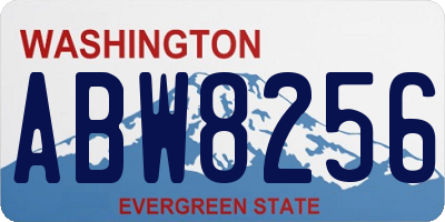 WA license plate ABW8256