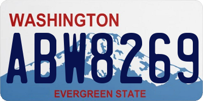WA license plate ABW8269