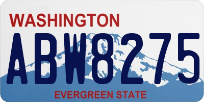 WA license plate ABW8275