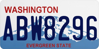 WA license plate ABW8296