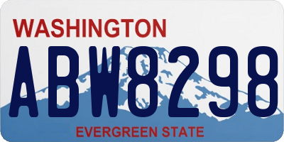 WA license plate ABW8298