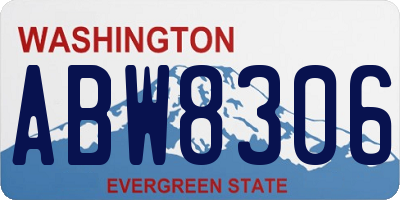 WA license plate ABW8306