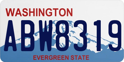 WA license plate ABW8319