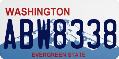 WA license plate ABW8338