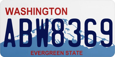 WA license plate ABW8369