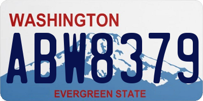 WA license plate ABW8379